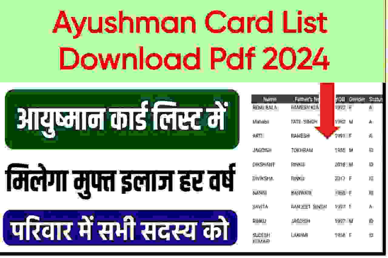 Ayushman Card List Download Pdf 2024