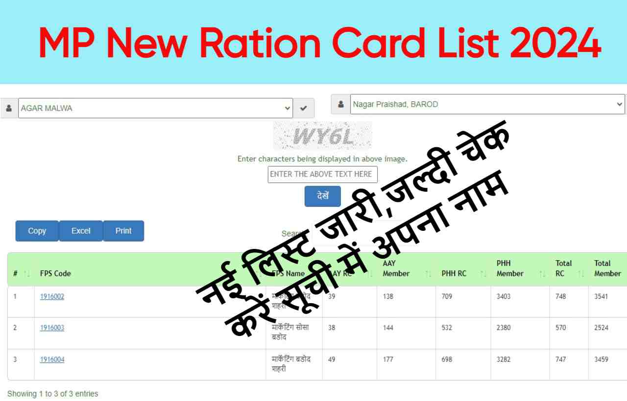 MP New Ration Card List 2024