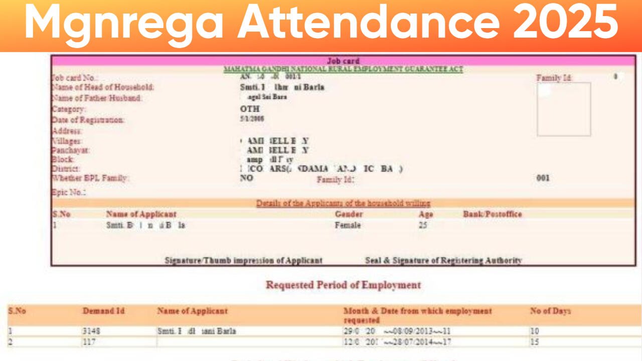 Mgnrega Attendance 2025