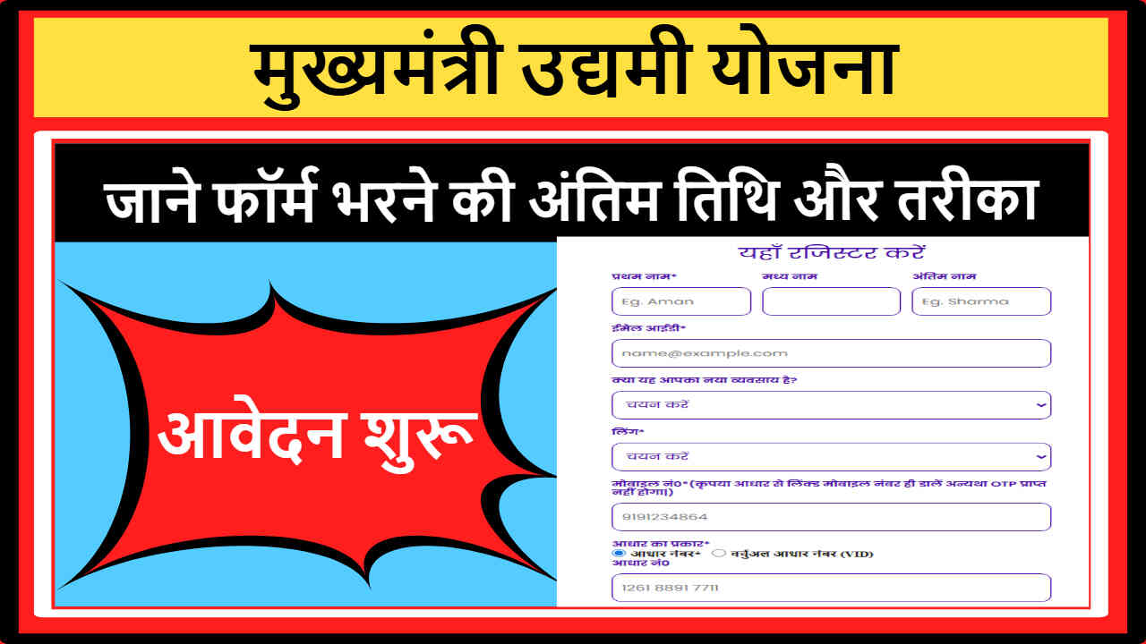 मुख्यमंत्री उद्यमी योजना 2026