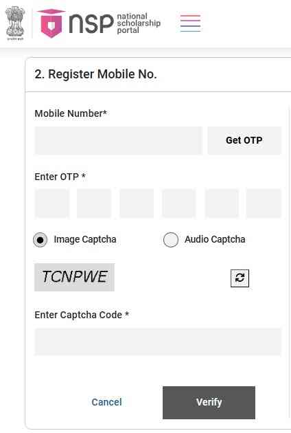 Top Class & Post Matric Scholarship Registration Online