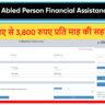 Differently Abled Person Financial Assistance Scheme Puducherry