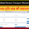 Differently Abled Persons Transport Allowance Scheme Puducherry
