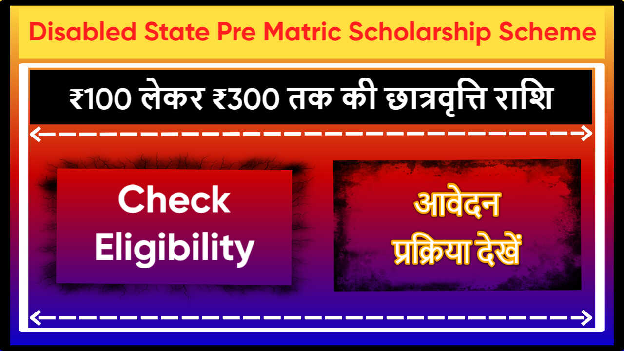 Disabled State Pre Matric Scholarship Scheme Maharashtra